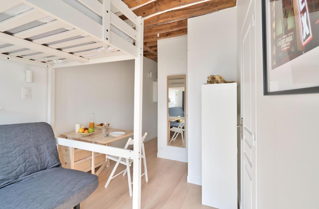 Stylish Mezzanine Studio In The Heart Of Paris 3F Exterior foto